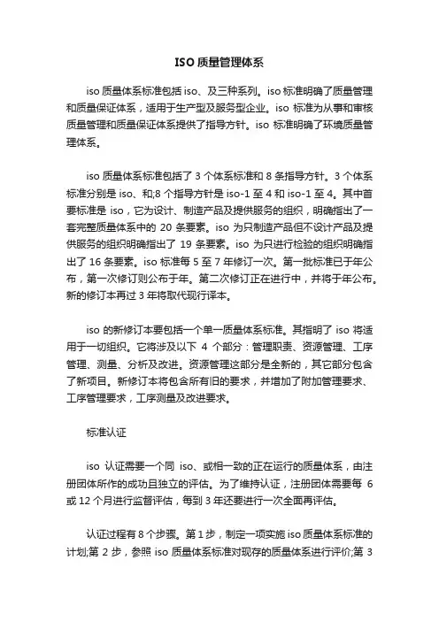 ISO质量管理体系