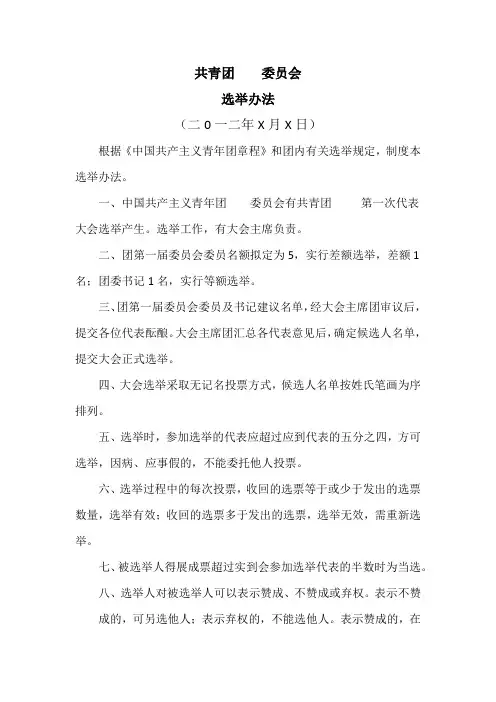 团选举办法