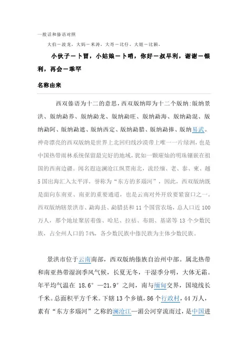 西双版纳景洪民族风情