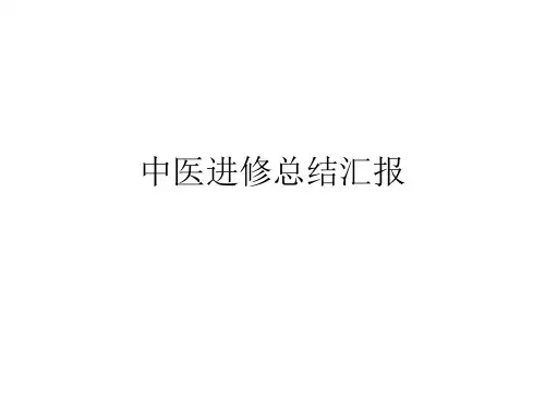中医进修总结汇报