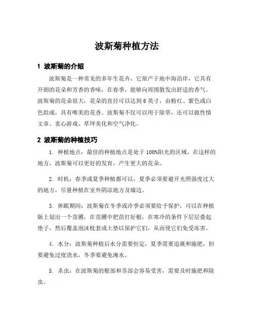 波斯菊种植方法