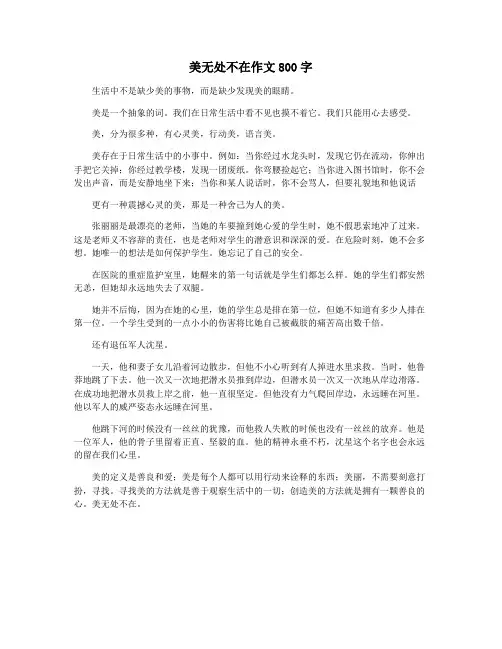 美无处不在作文800字