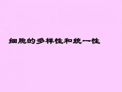 人教版高中生物必修一1.2    细胞的多样性和统一性(23张PPT)