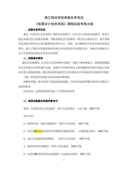 电算会计信息系统