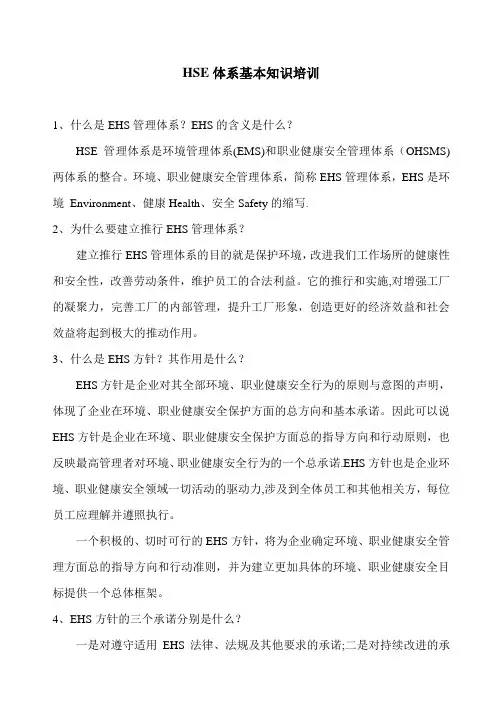 HSE管理体系培训