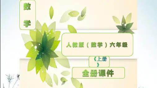 人教版六年级数学上册《全册》完整课件ppt