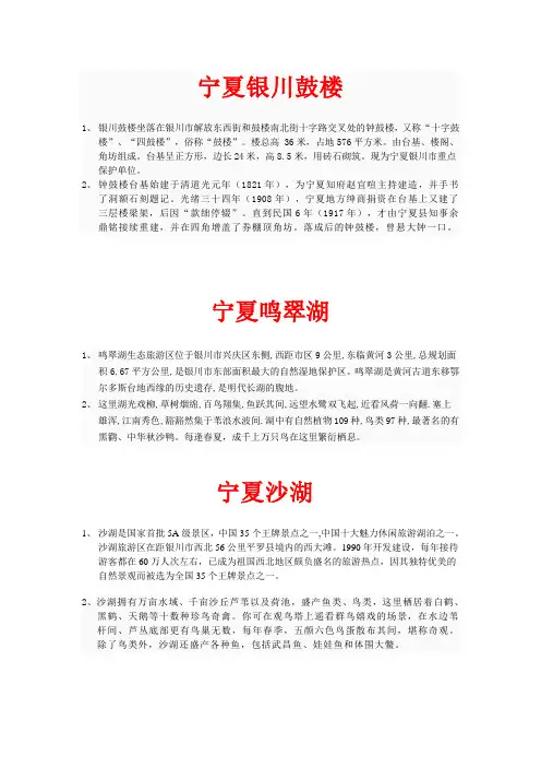 宁夏的美丽风光