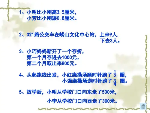五年级下册数学课件-1.1负数的认识青岛版共20张PPT