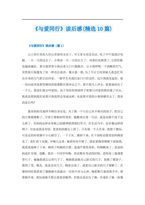《与爱同行》读后感(精选10篇)