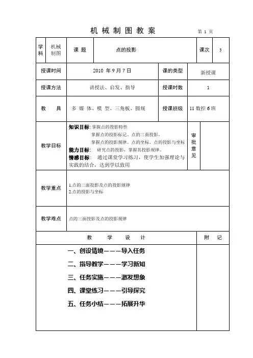 点的投影