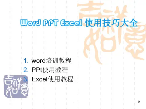 最全的office办公软件使用教程