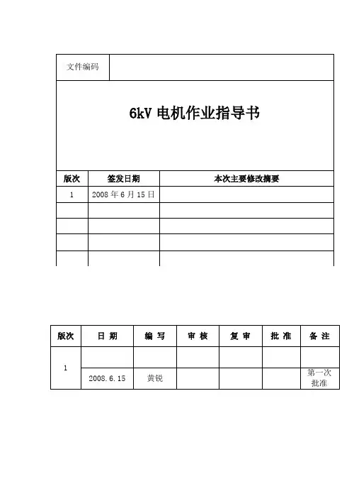 6KV电机检修作业指导书