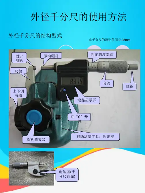 (推荐)千分尺的使用方法及注意事项PPT资料