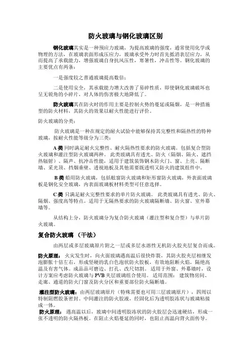 防火玻璃与钢化玻璃区别