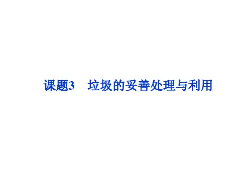 垃圾的妥善处理与利用(课件,鲁科版)