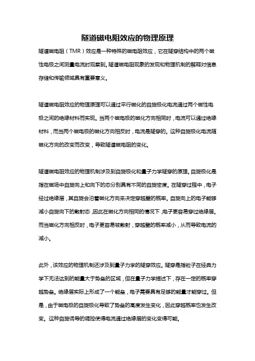 隧道磁电阻效应的物理原理
