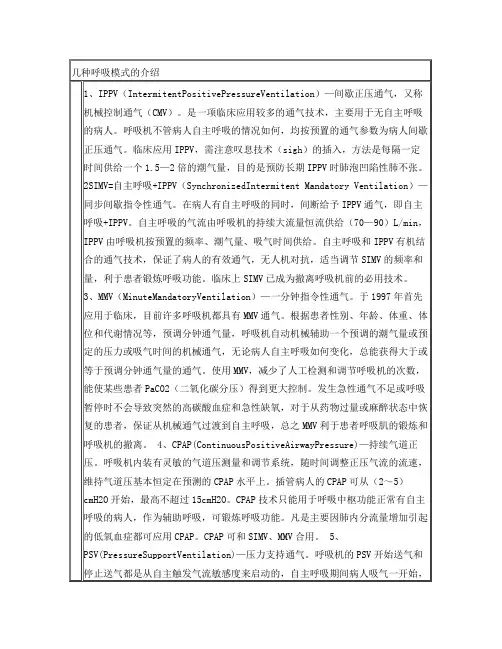 几种呼吸模式的介绍
