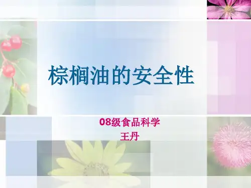 棕榈油的安全性