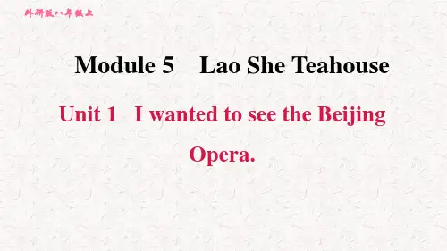 外研版八年级英语上册复习课件Module 5 Lao She Teahouse