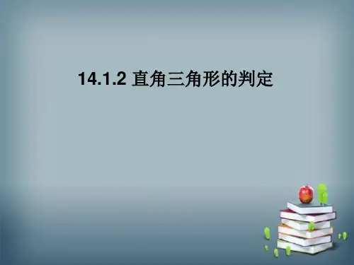 14.直角三角形的判定PPT课件(华师大版)