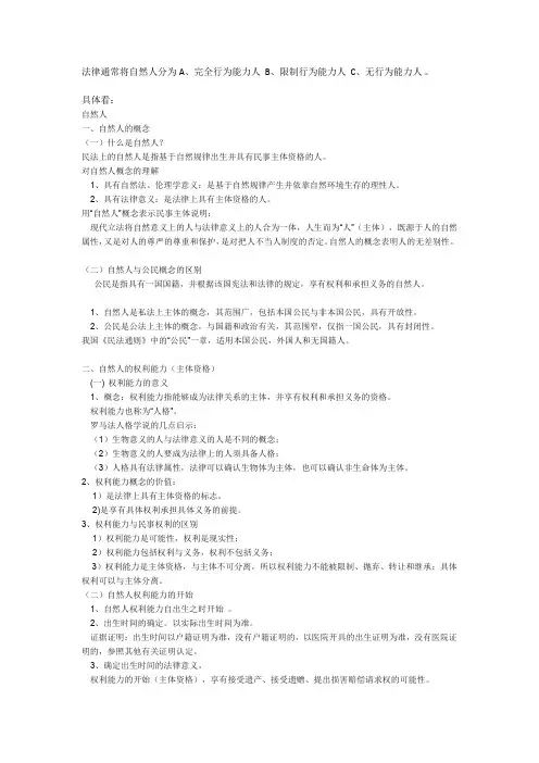 法律上的自然人