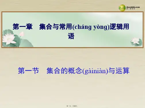 高考数学总复习 第一章 第一节集合的概念与运算课件 理