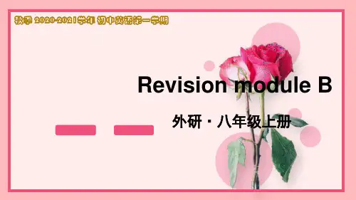 外研版八年级英语上册Revision module B