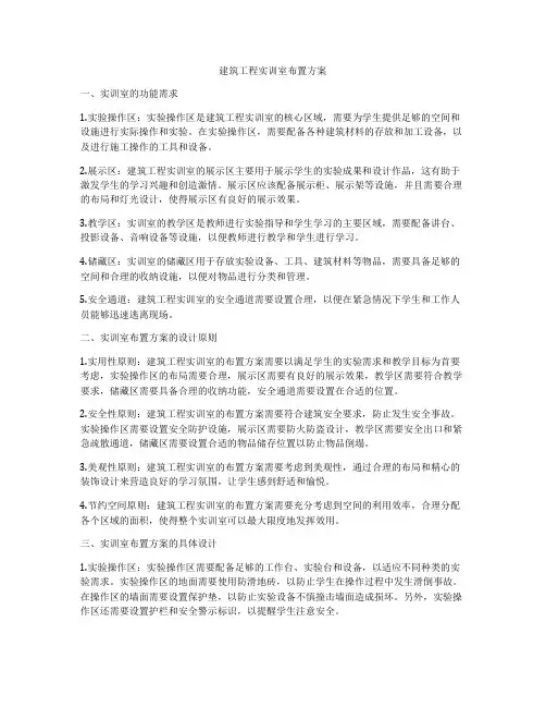 建筑工程实训室布置方案