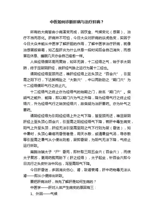 中医如何诊断肝病与治疗肝病？