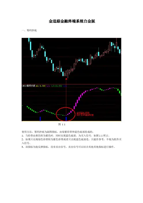 股票白金版指标说明书