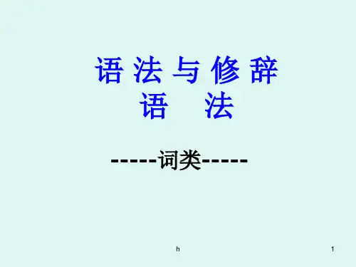 《现代汉语语法词类》PPT课件