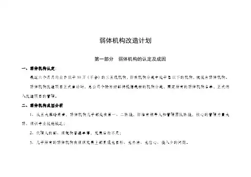 弱体机构改造计划2017