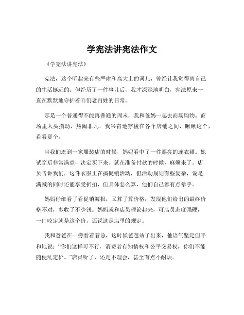 学宪法讲宪法作文