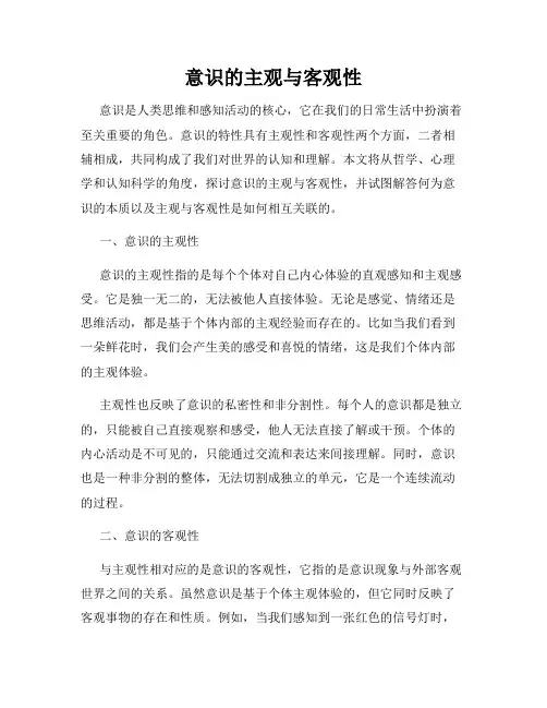 意识的主观与客观性