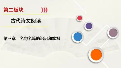 2019届高三一轮复习 默写常见的名句名篇 课件(24张)