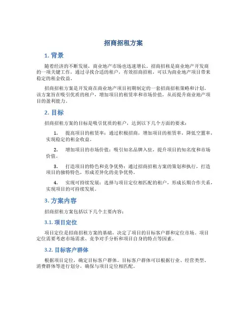 招商招租方案