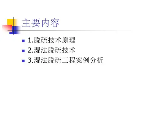 电厂脱硫脱硝除尘技术培训讲稿(二)脱硫.