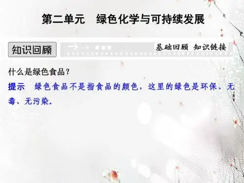 苏教版化学选修26.2《绿色化学与可持续发展》ppt课件22页
