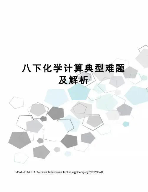 八下化学计算典型难题及解析