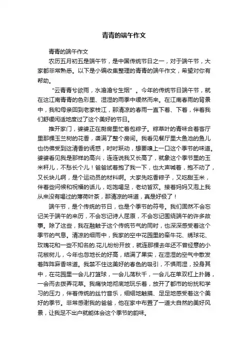 青青的端午作文