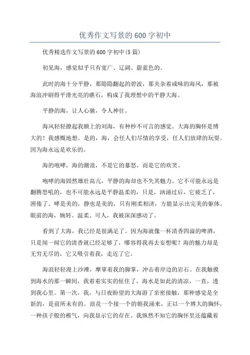 优秀作文写景的600字初中