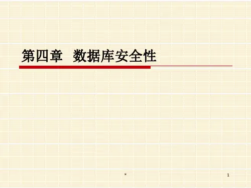 第四章数据库安全性第五章数据库完整性PPT课件