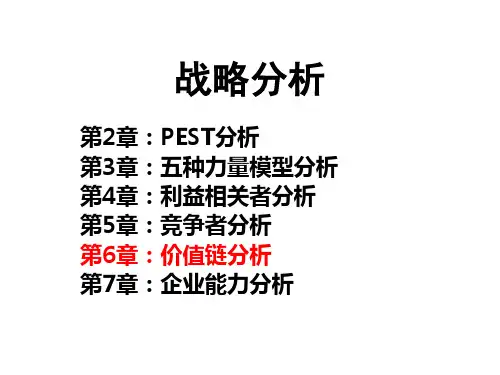 企业战略管理价值链分析