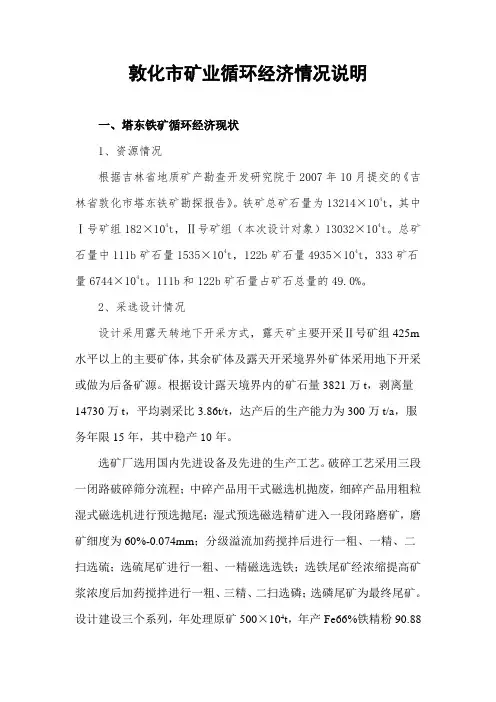 矿业循环经济情况说明