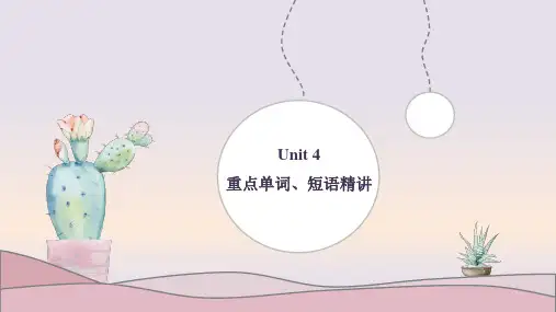 新人教高一英语必修二 Unit 4 History and Traditions重点单词、短语精讲