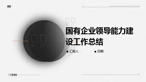 国有企业领导能力建设工作总结