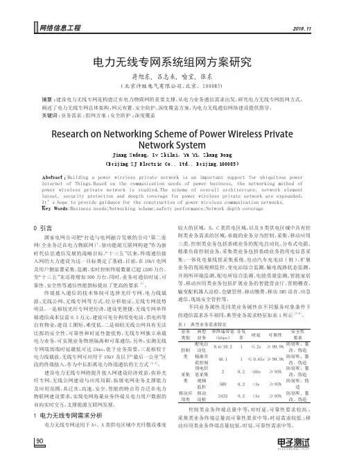 电力无线专网系统组网方案研究