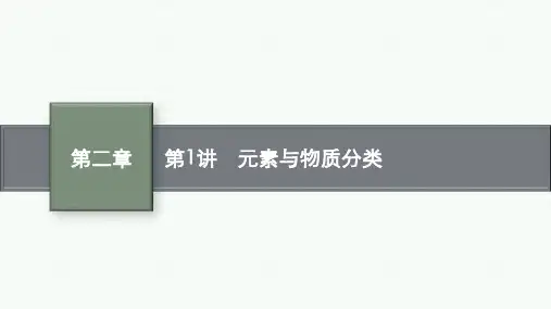 鲁科版高考化学一轮总复习课后习题 第二章 元素与物质世界 第1讲 元素与物质分类