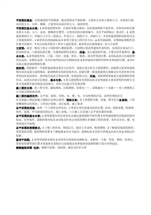 工程制图考试知识点