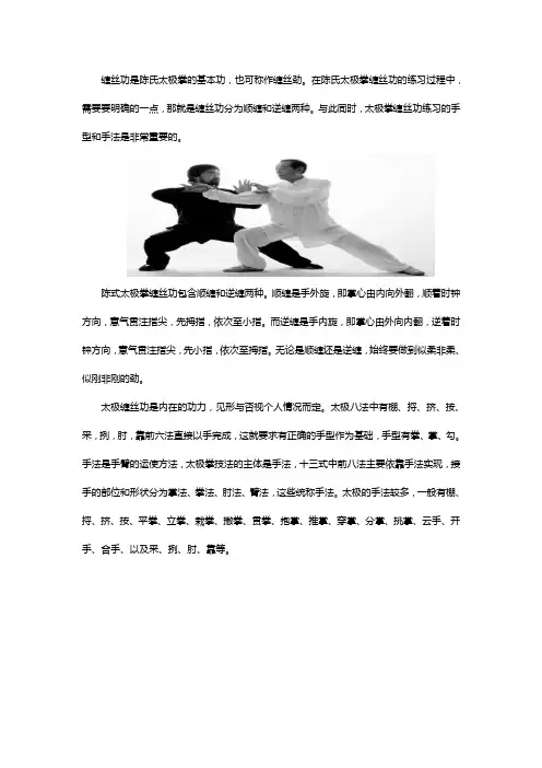 陈式太极拳基本功缠丝功